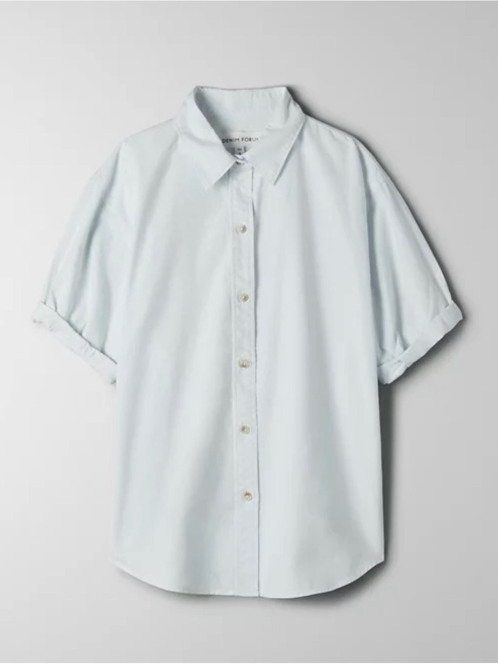 Denim Forum Light Blue Short-Sleeve Button-Down Shirt
